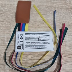 Kolorowa zakładka do Książek, Mszału i Modlitewnika – 5 Wstążek 30 cm – Skóra PU
