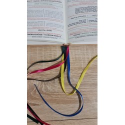 Kolorowa zakładka do Książek, Mszału i Modlitewnika – 5 Wstążek 30 cm – Skóra PU